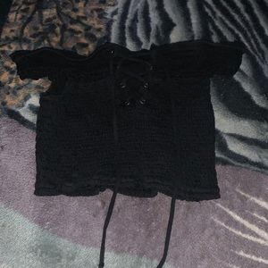 Black crop top
